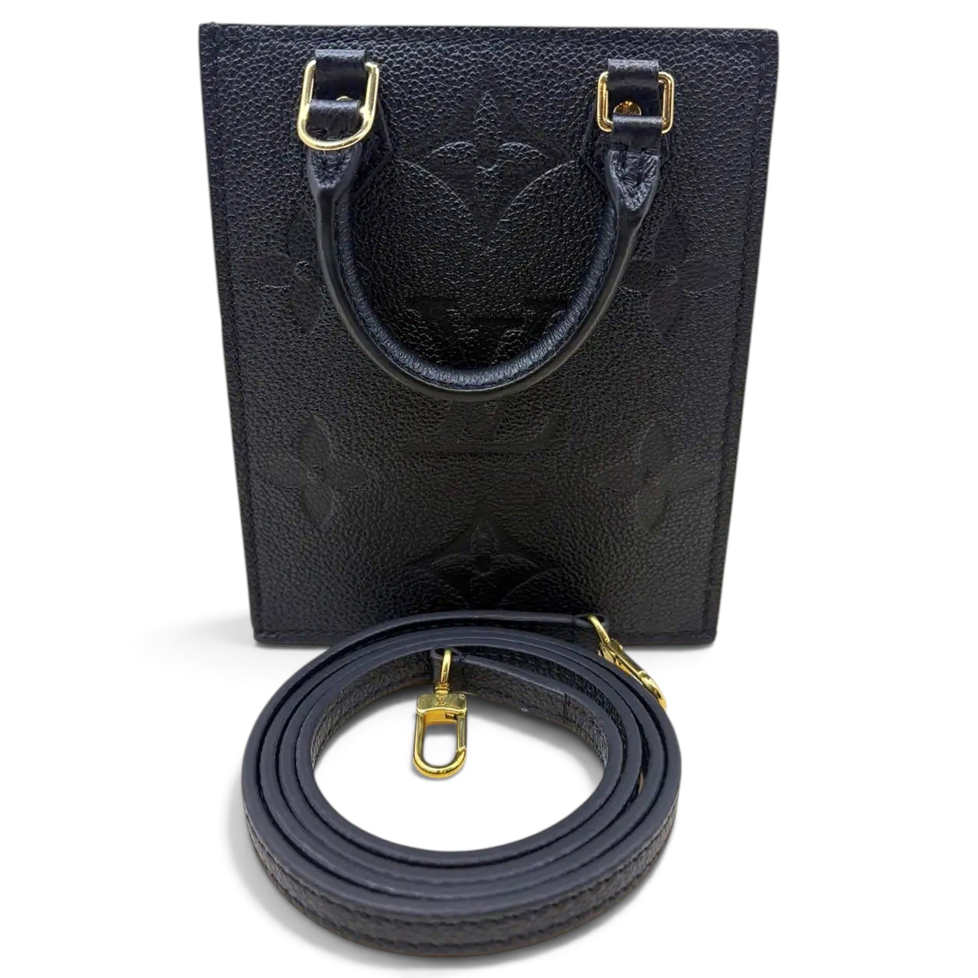 Plat leather crossbody bag