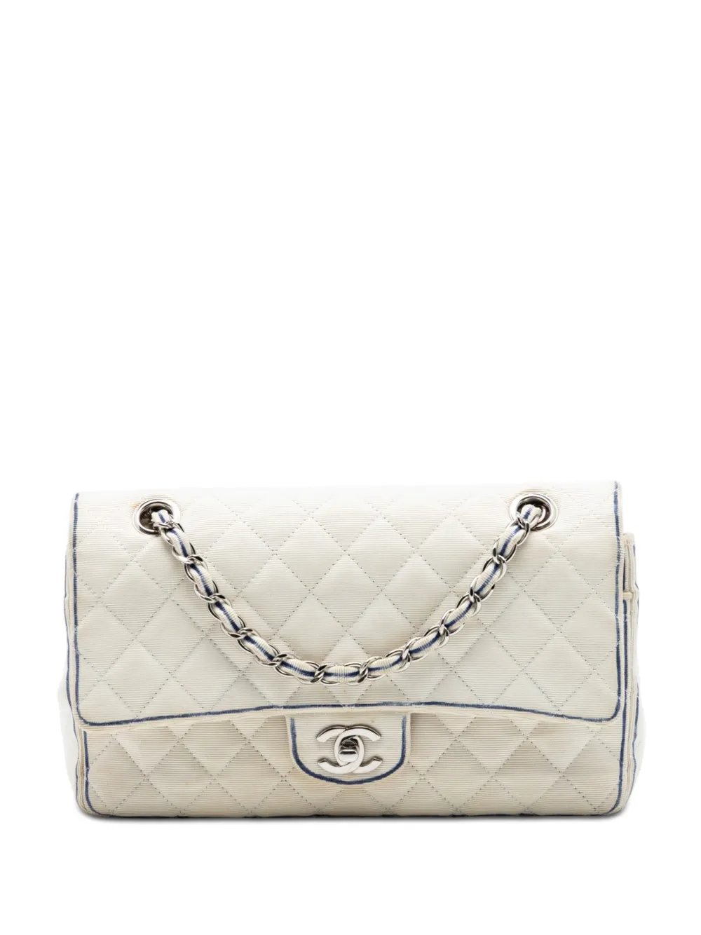 2014 Medium Classic Printed Grosgrain Double Flap shoulder bag