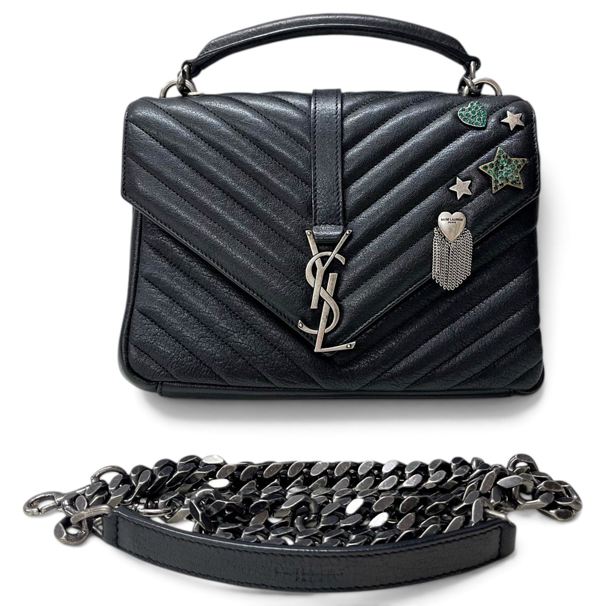 Collége monogramme leather handbag