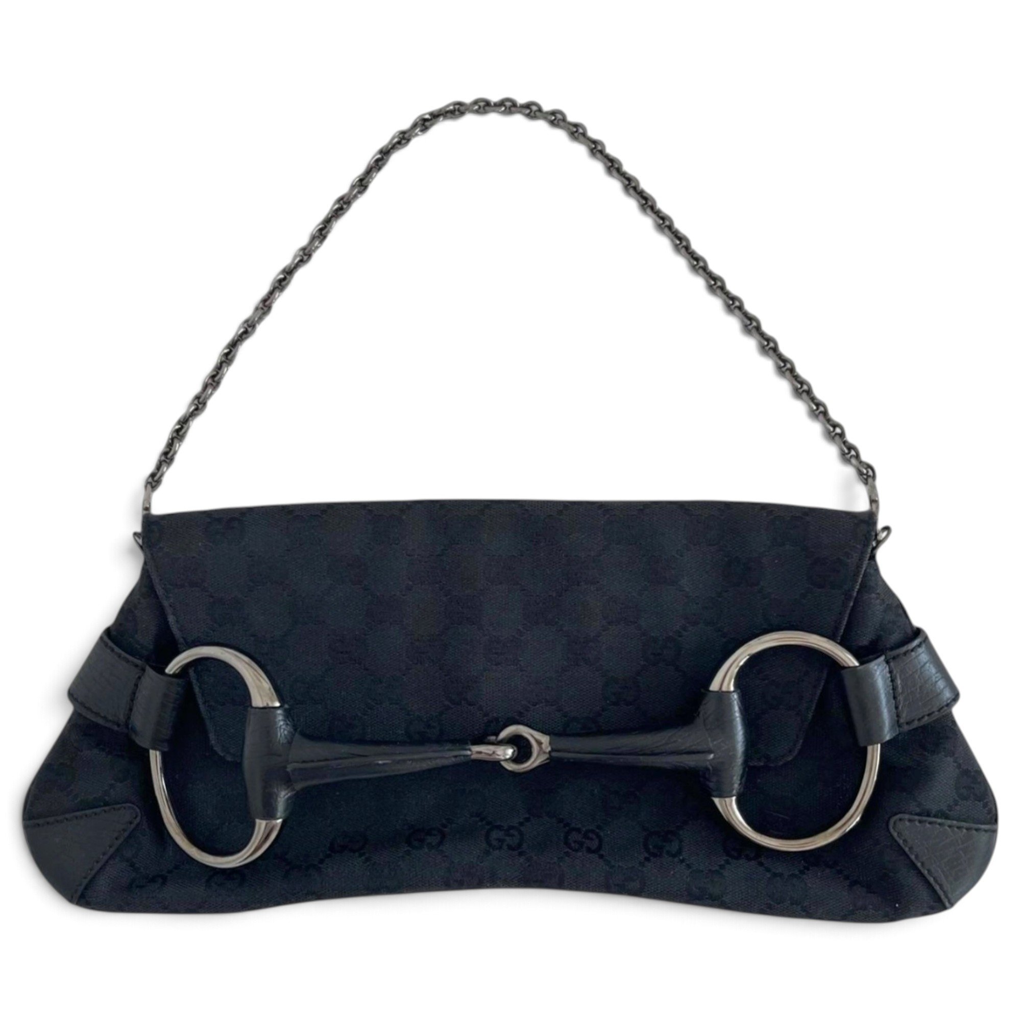 Horsebit Chain cloth handbag