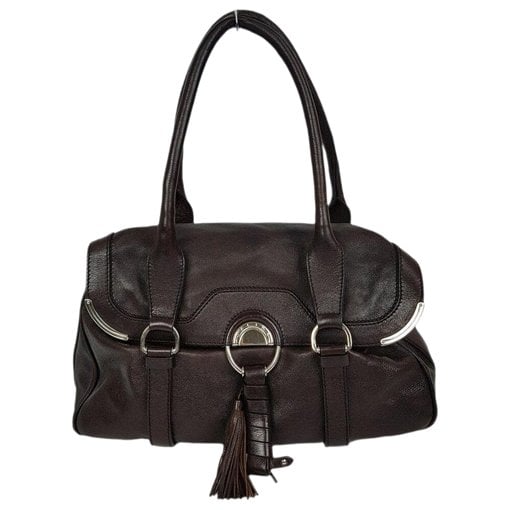 Leather clutch bag