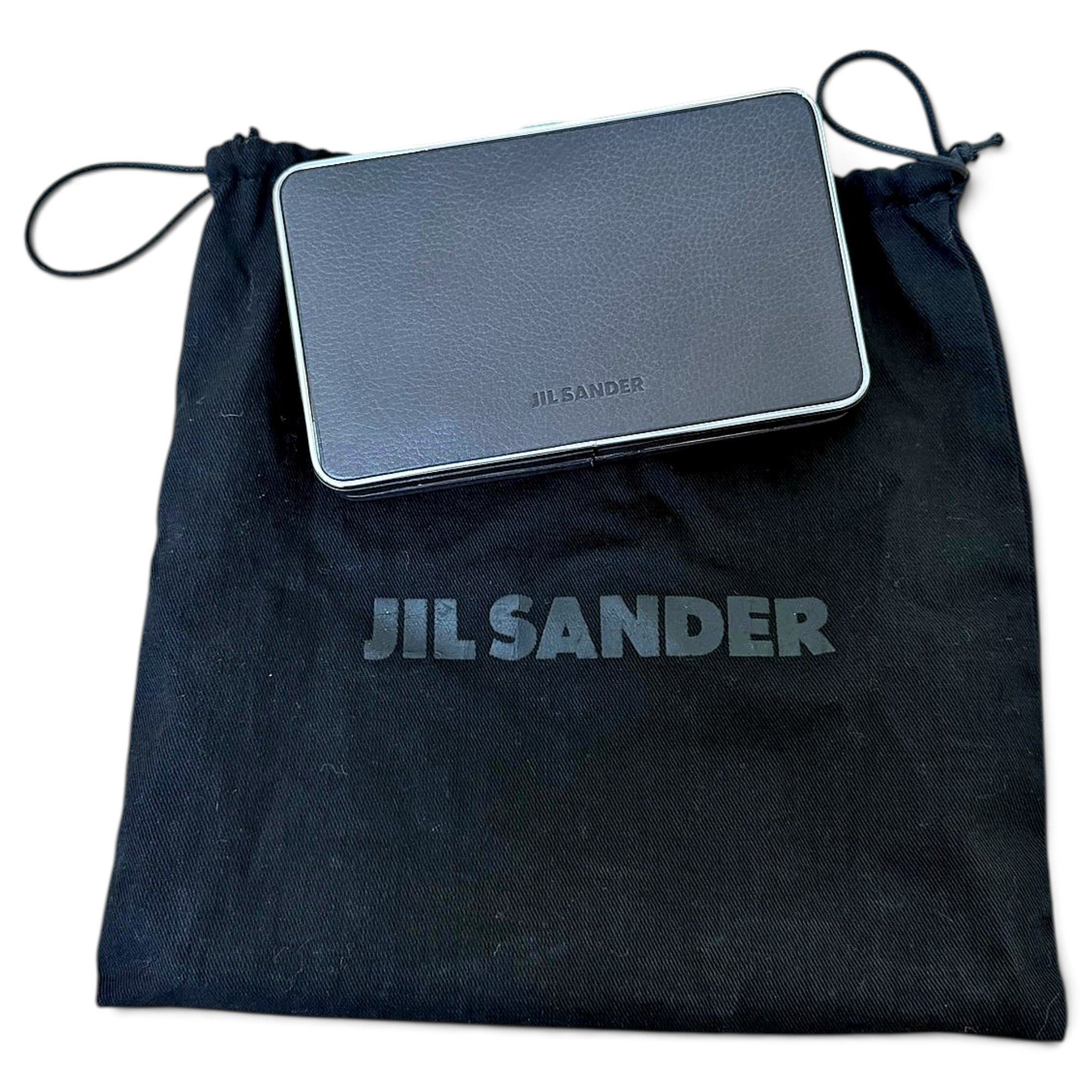 Leather clutch bag