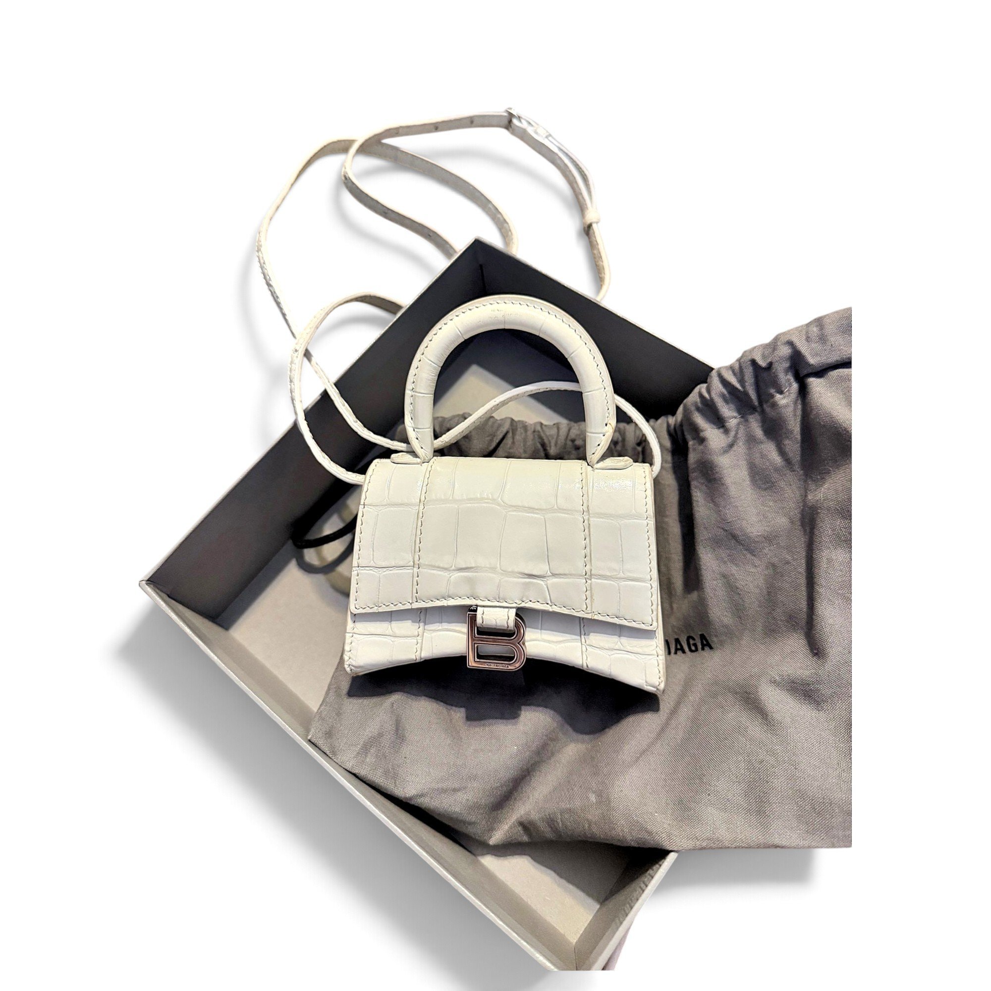 Hourglass leather mini bag
