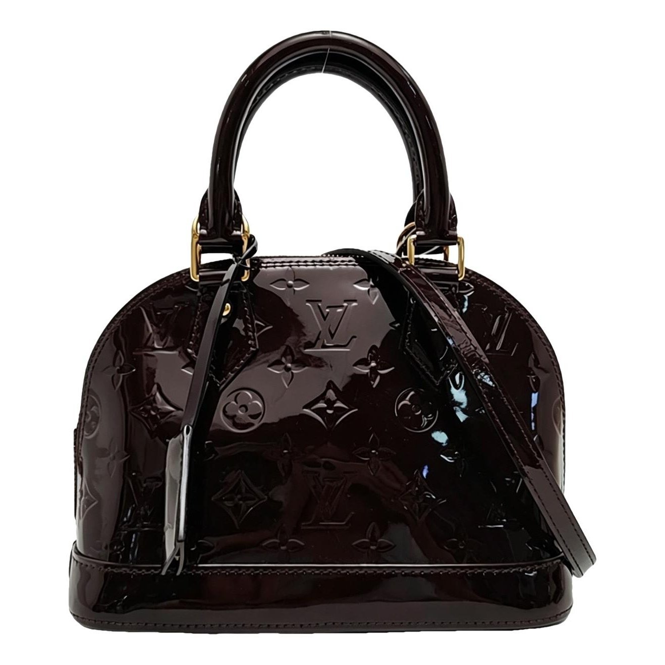 Louis Vuitton Alma BB patent leather handbag