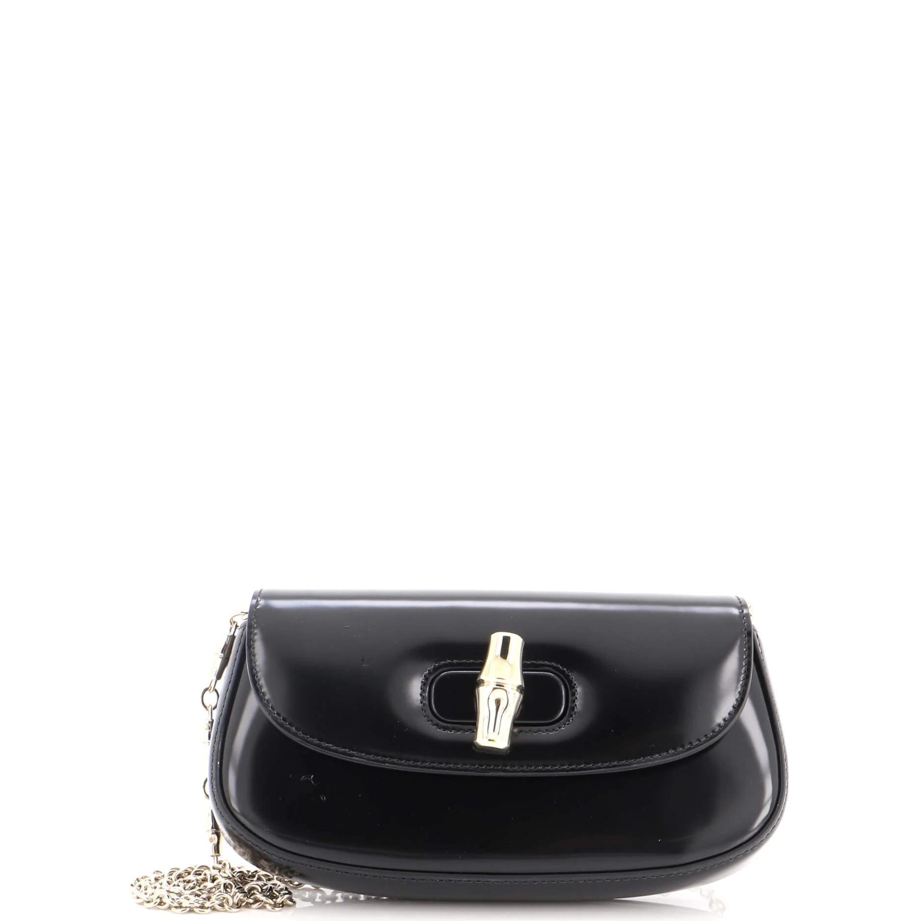 Leather clutch bag