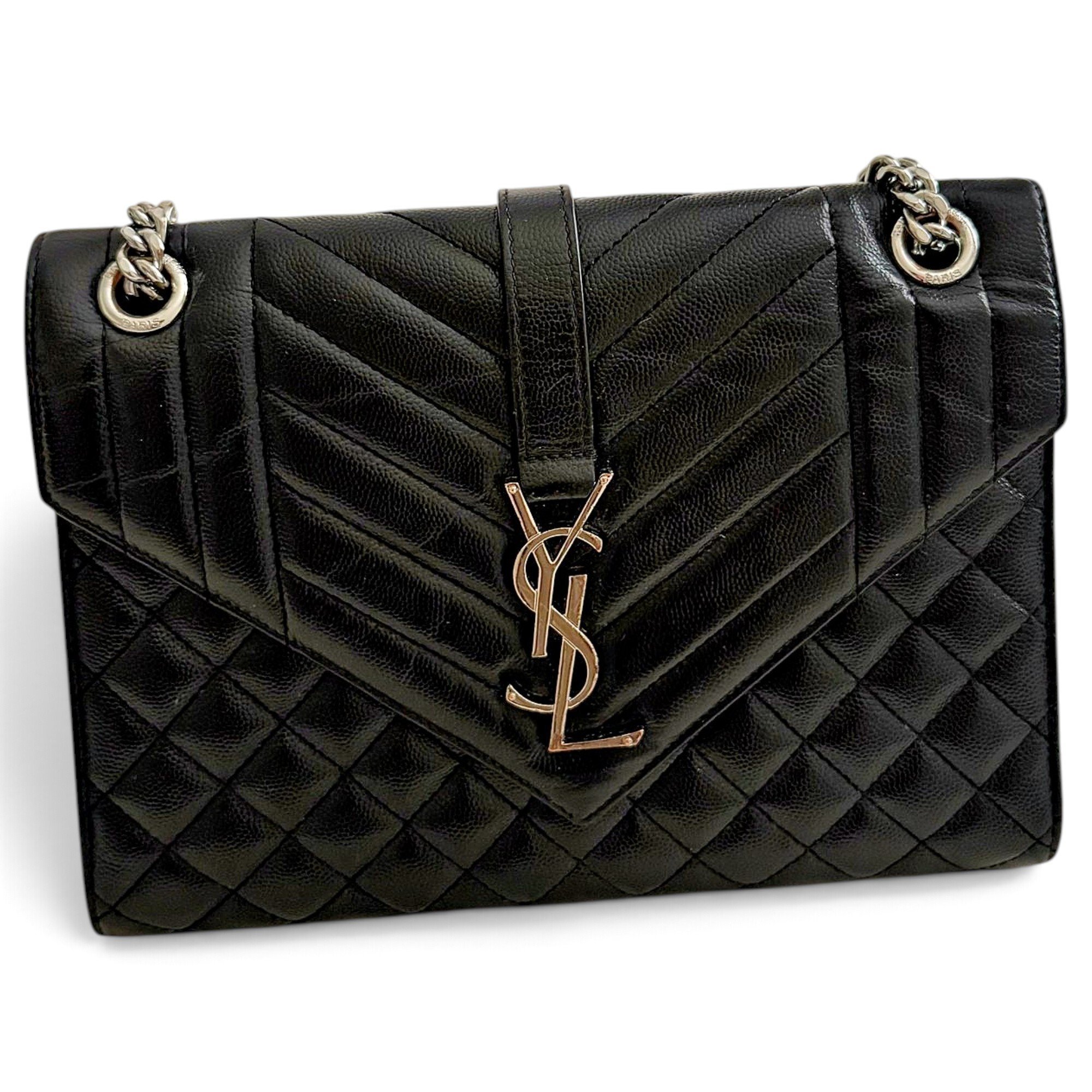 Envelope leather handbag