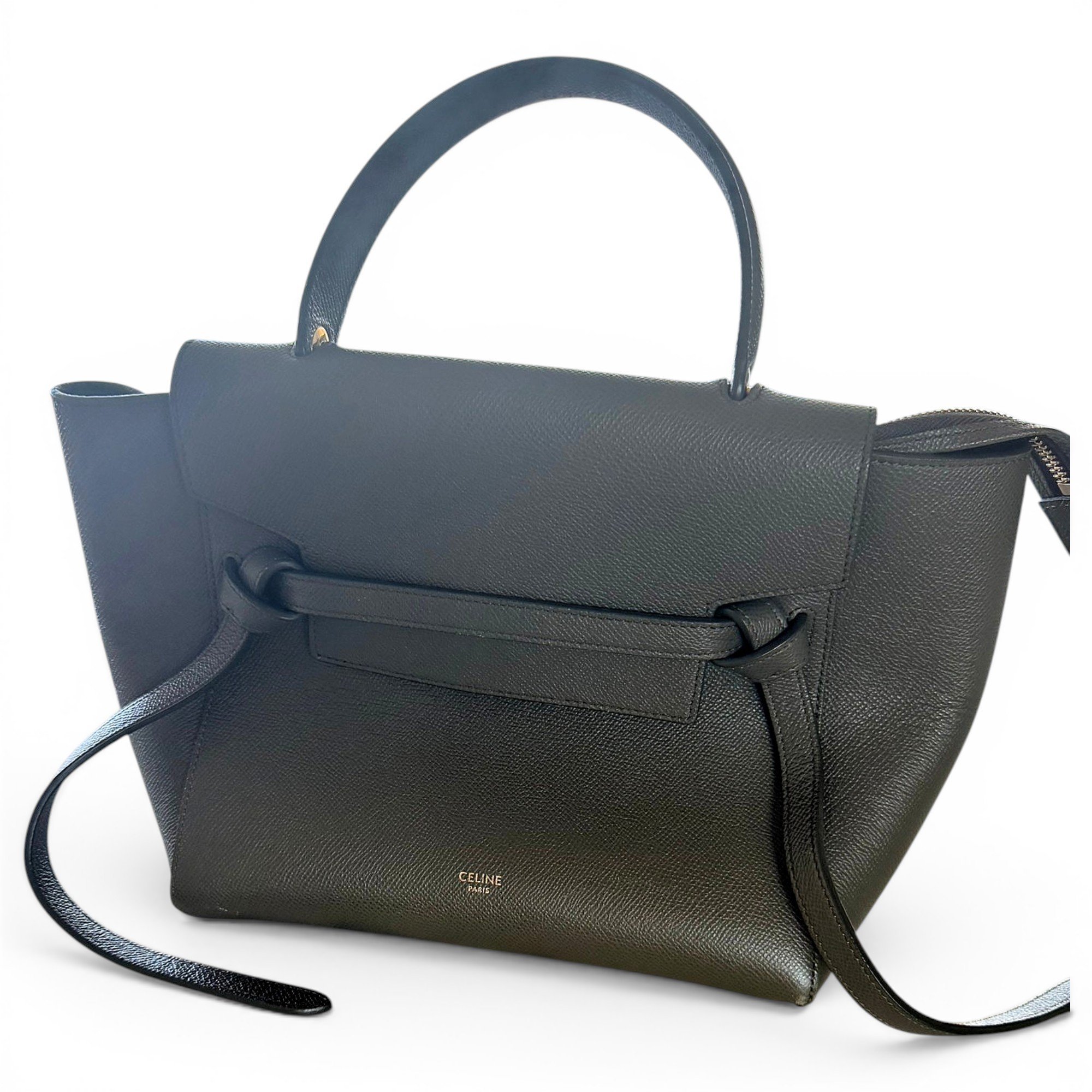 Belt leather handbag