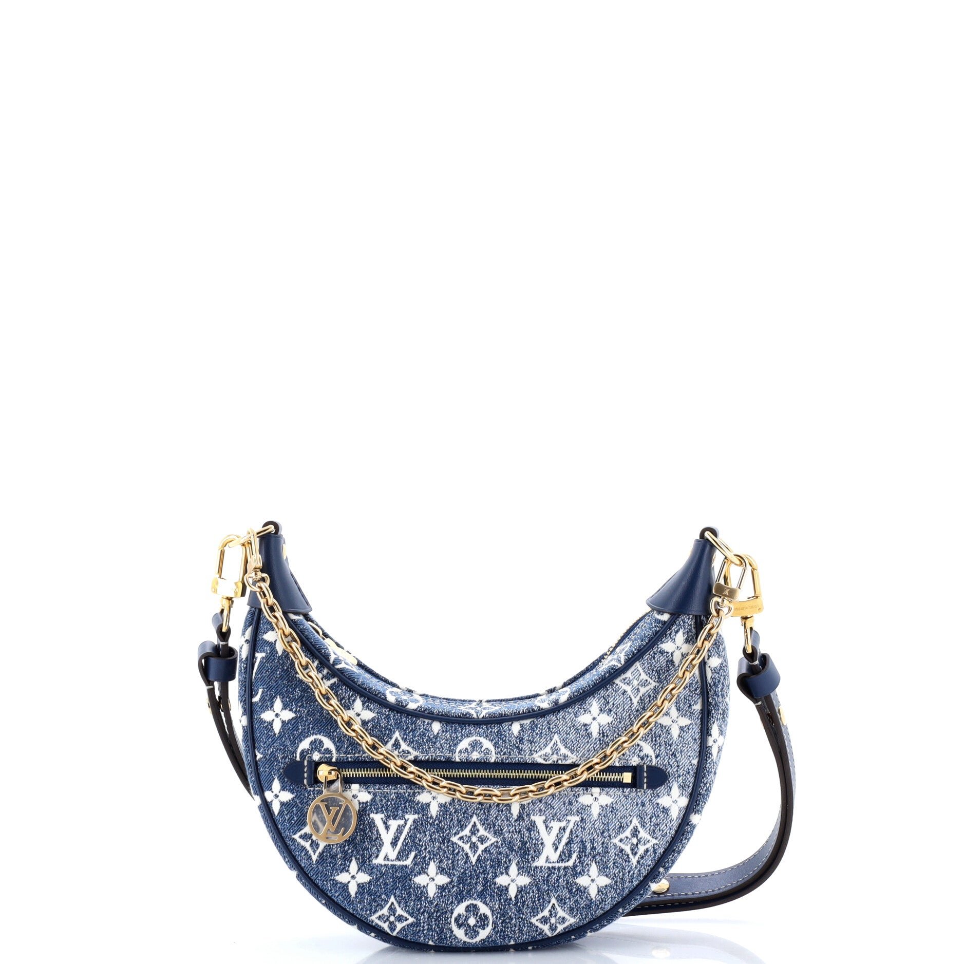 Loop Handbag Monogram Jacquard Denim