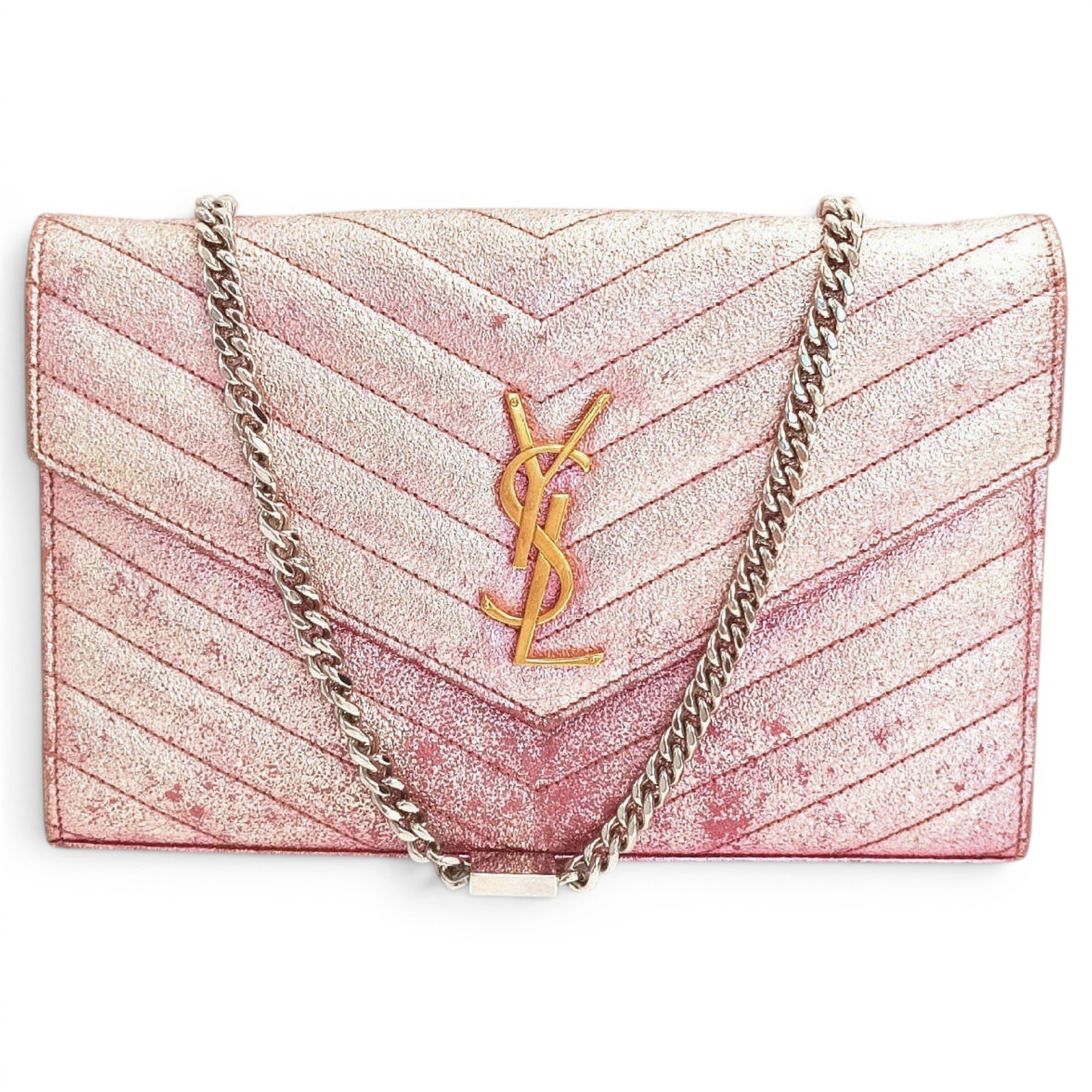Envelope leather handbag