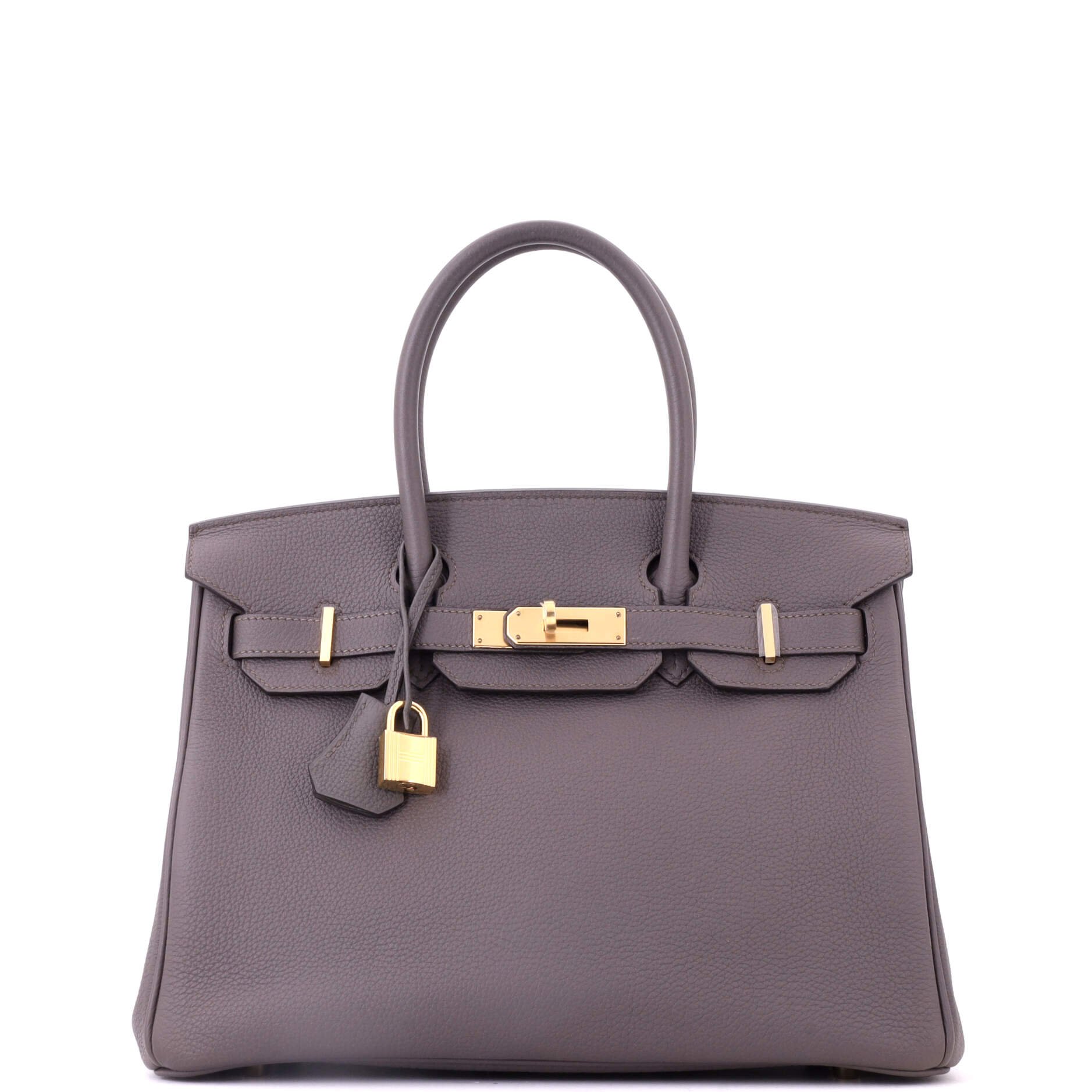 Birkin Handbag Grey Togo with Gold Hardware 30