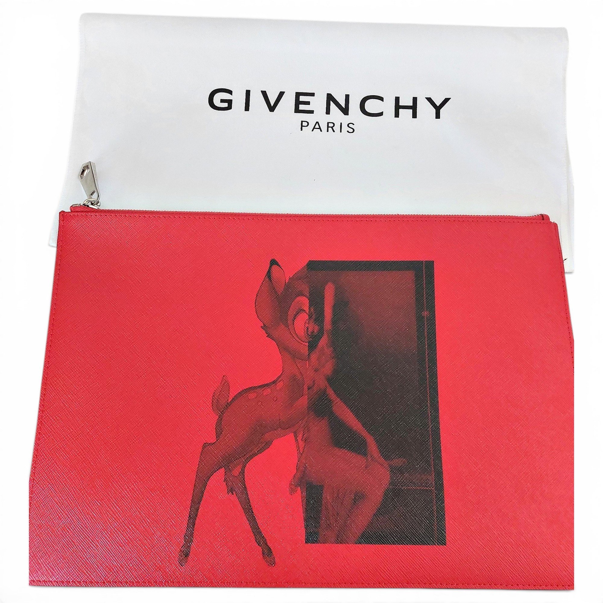 Leather clutch bag