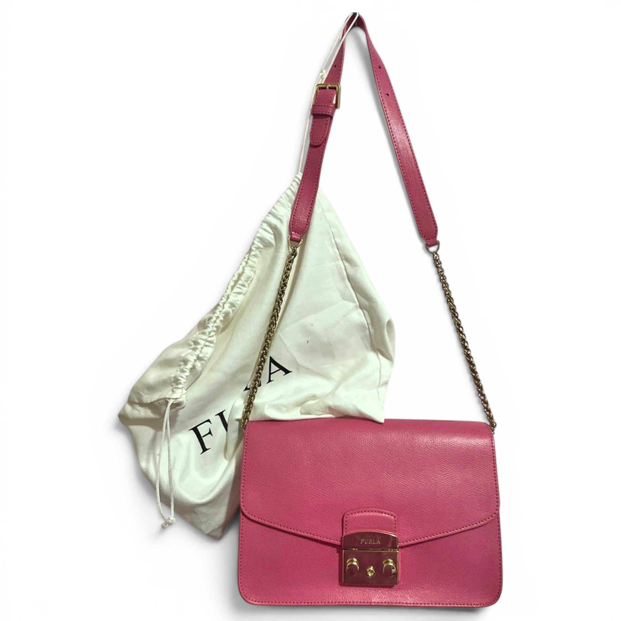 Metropolis leather clutch bag