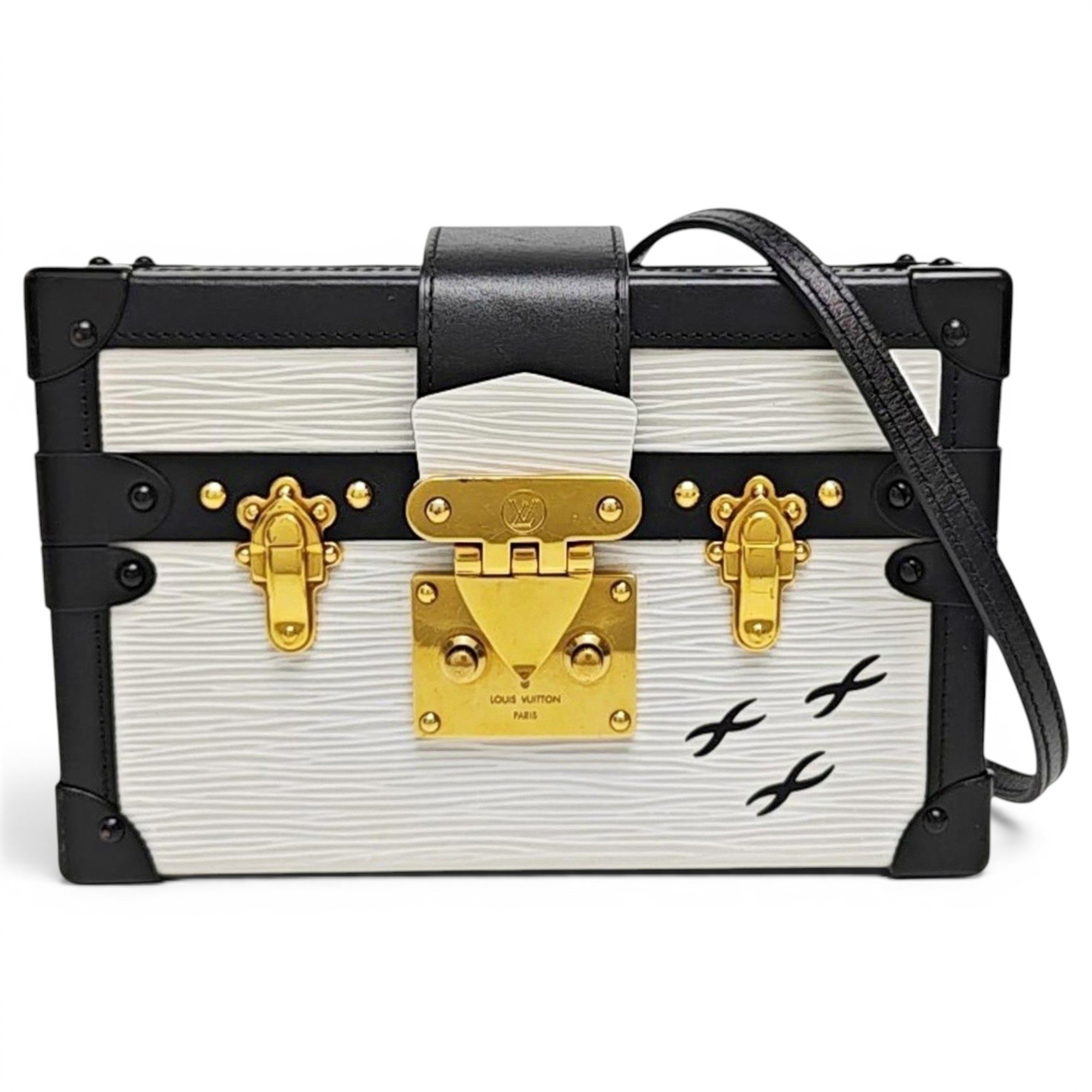 Petite Malle leather handbag