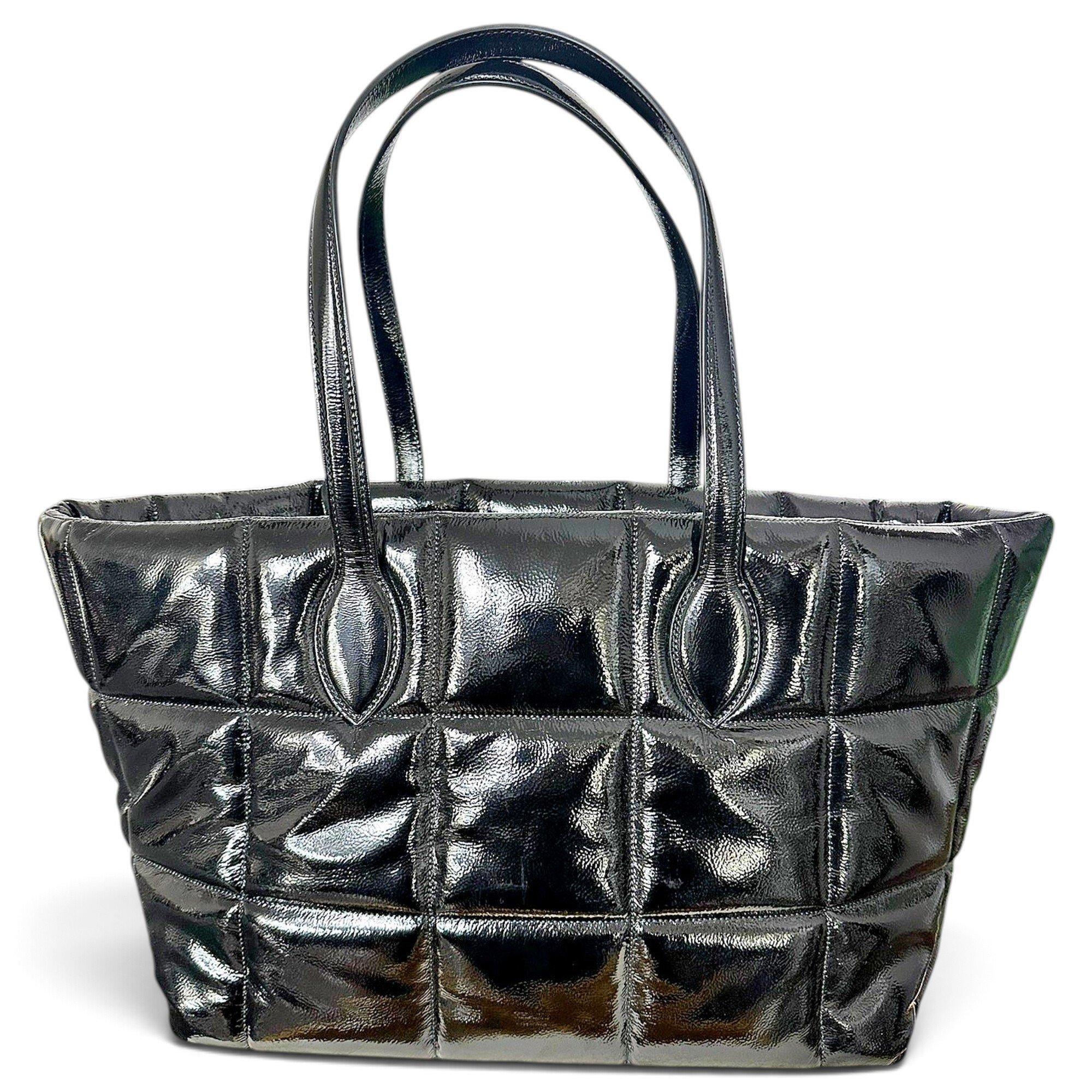 Patent leather tote