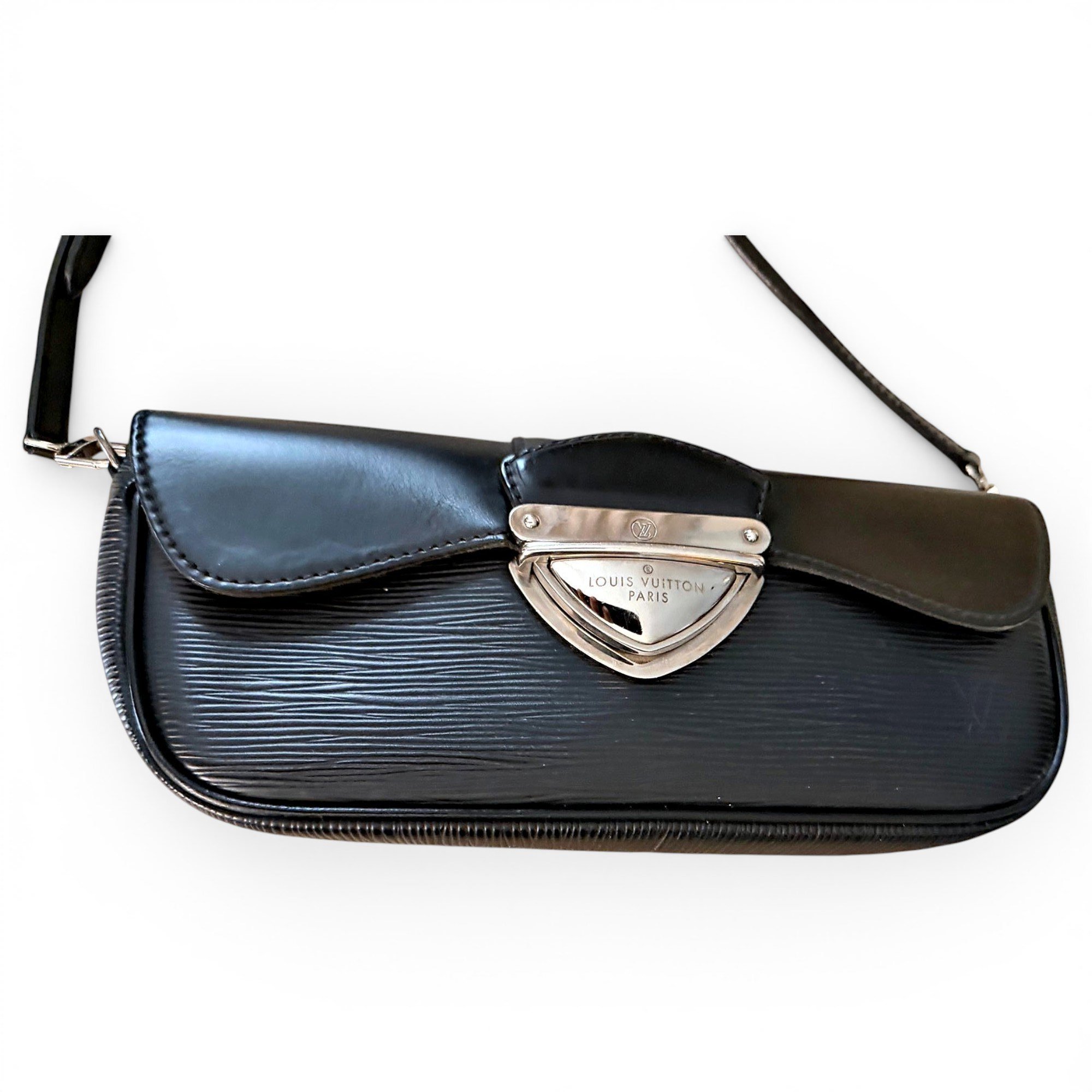 Leather clutch bag