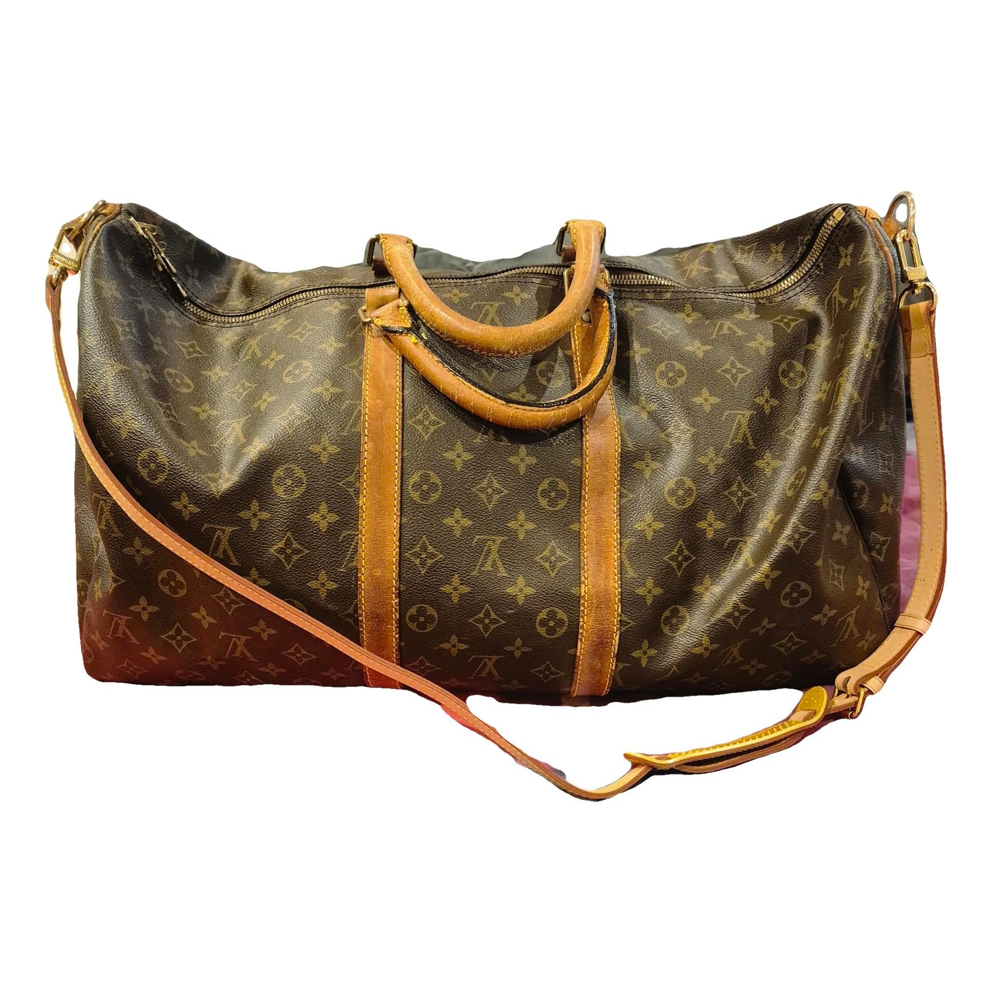 Keepall leather travel bag