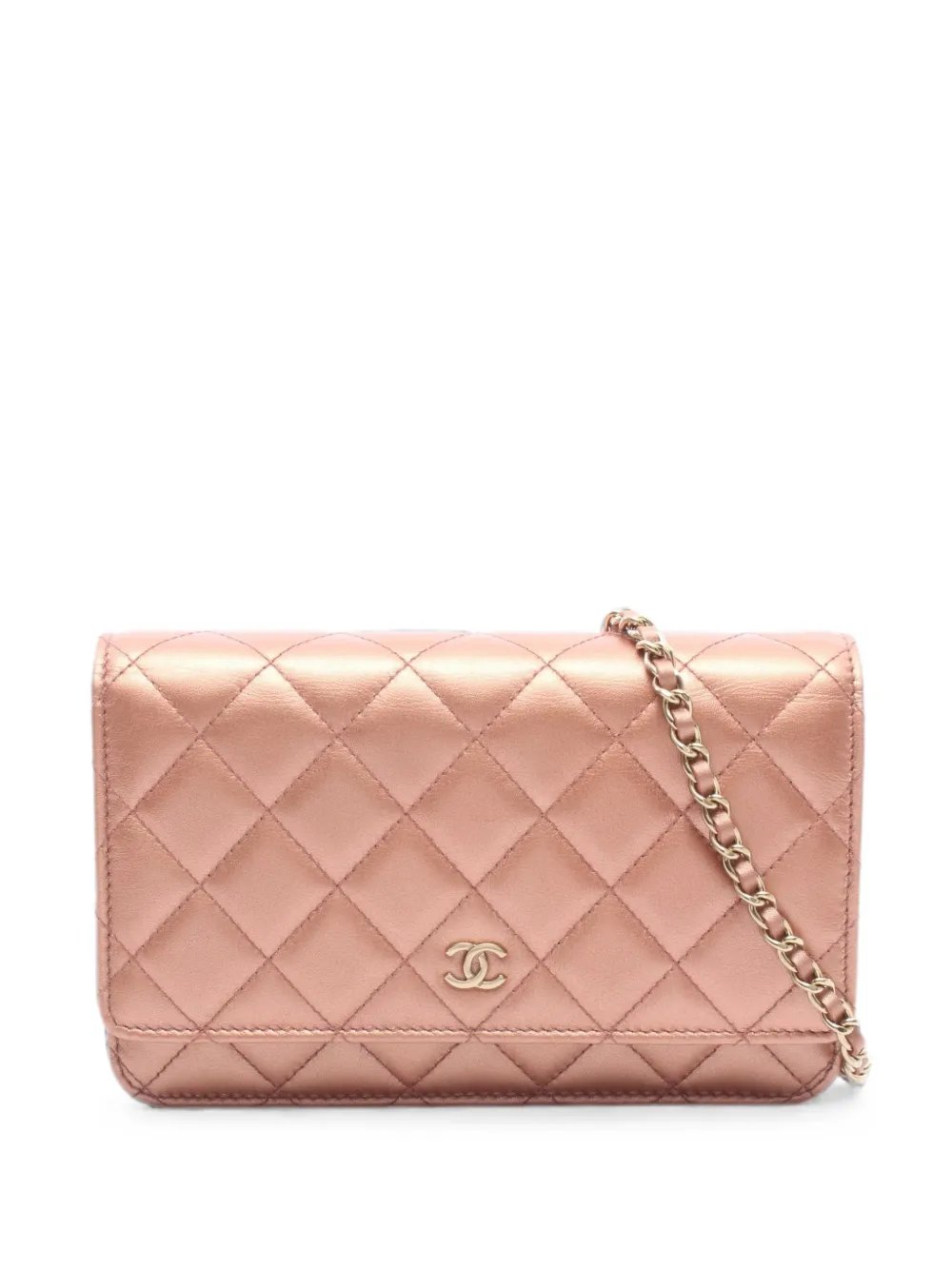 Matelassé chain belt bag