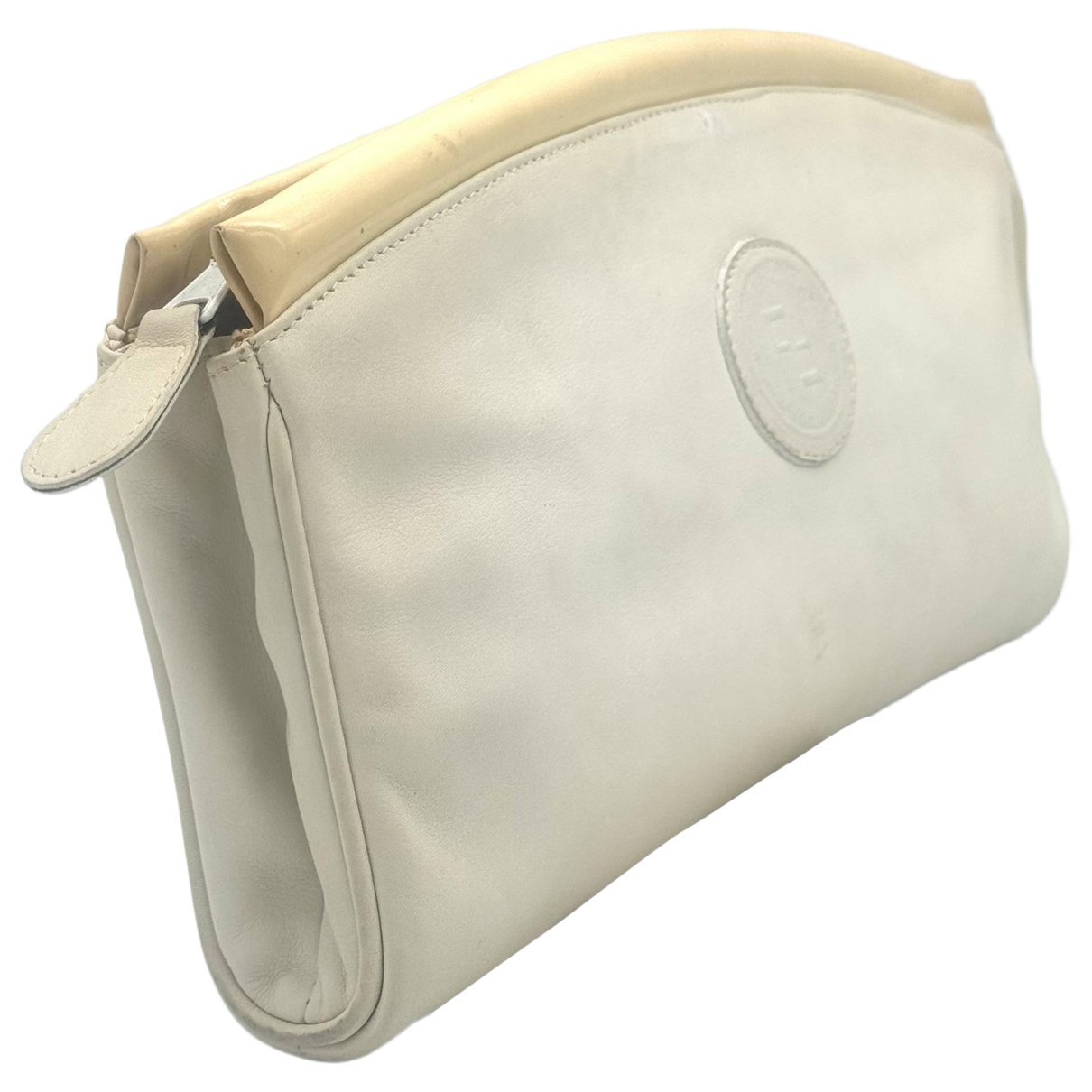 Leather clutch bag