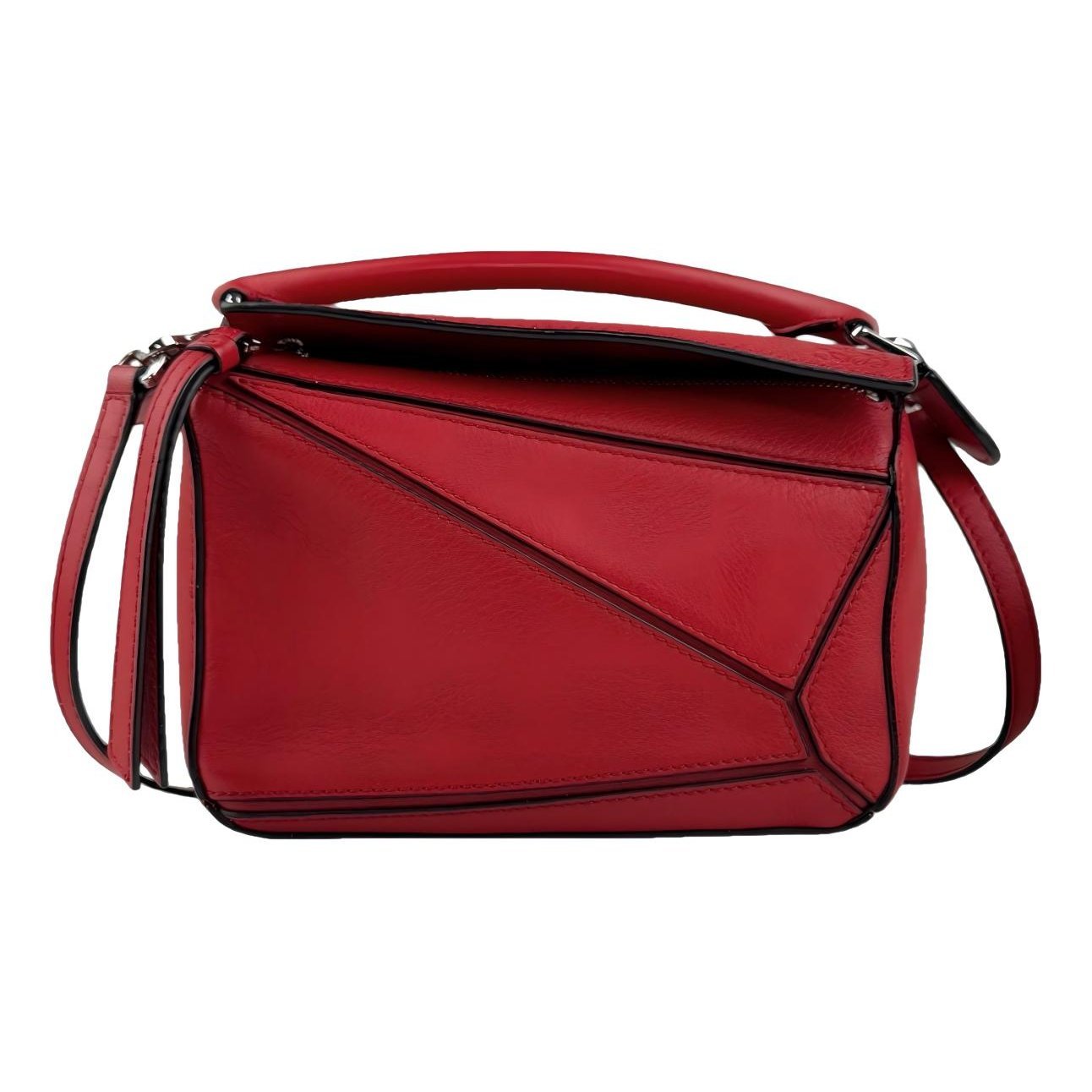 Puzzle leather crossbody bag