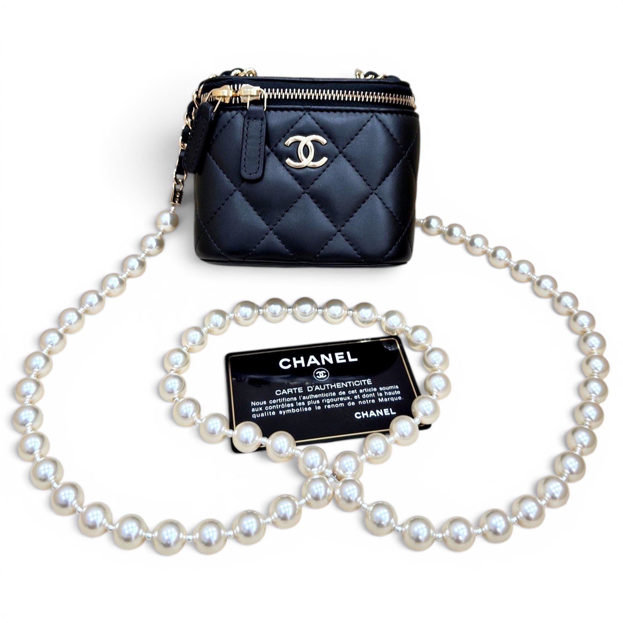Vanity leather handbag