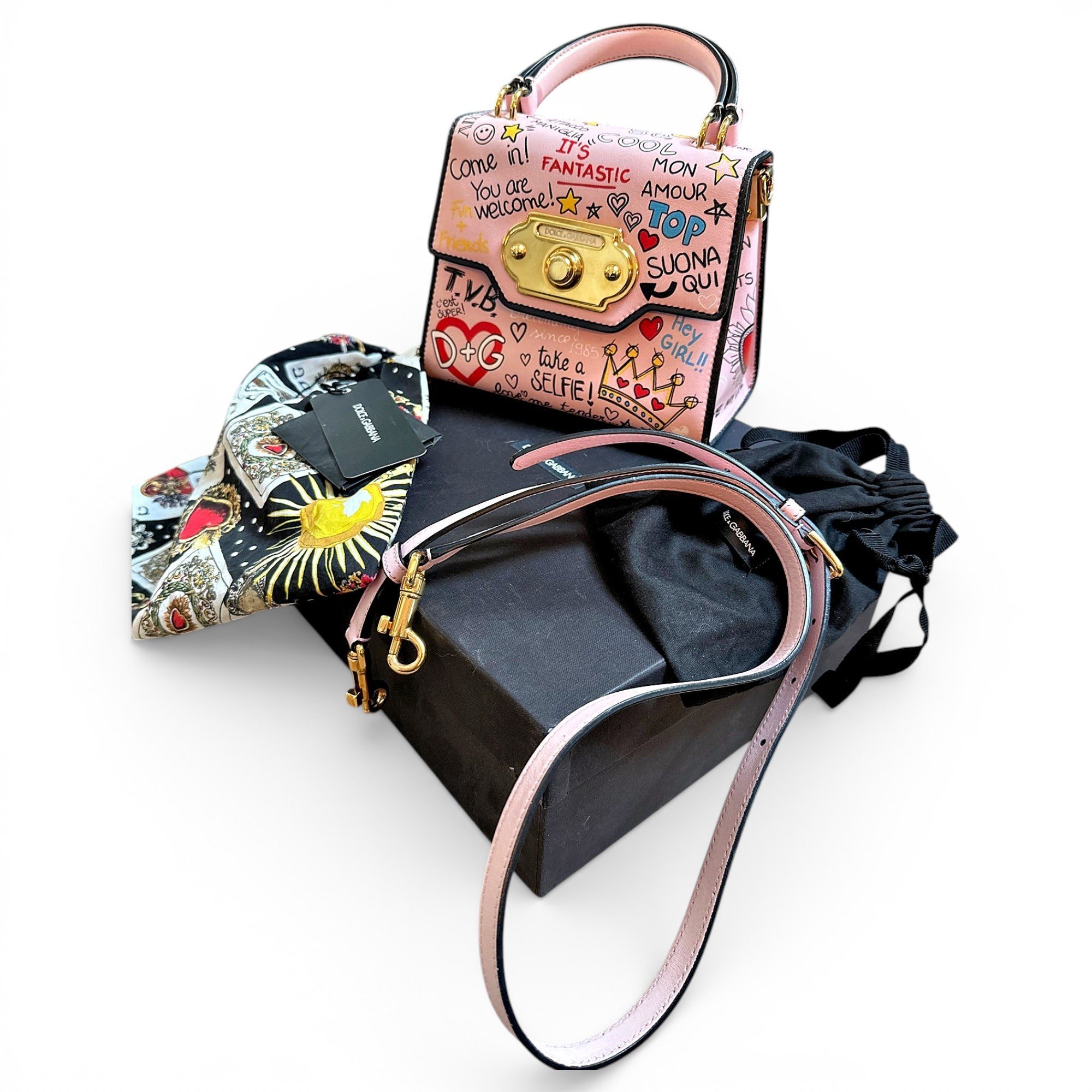 Welcome leather handbag