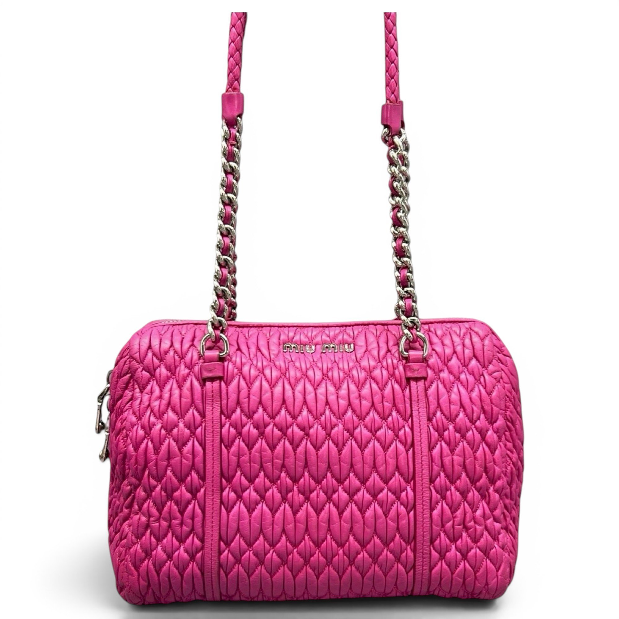 Matelassé leather bag