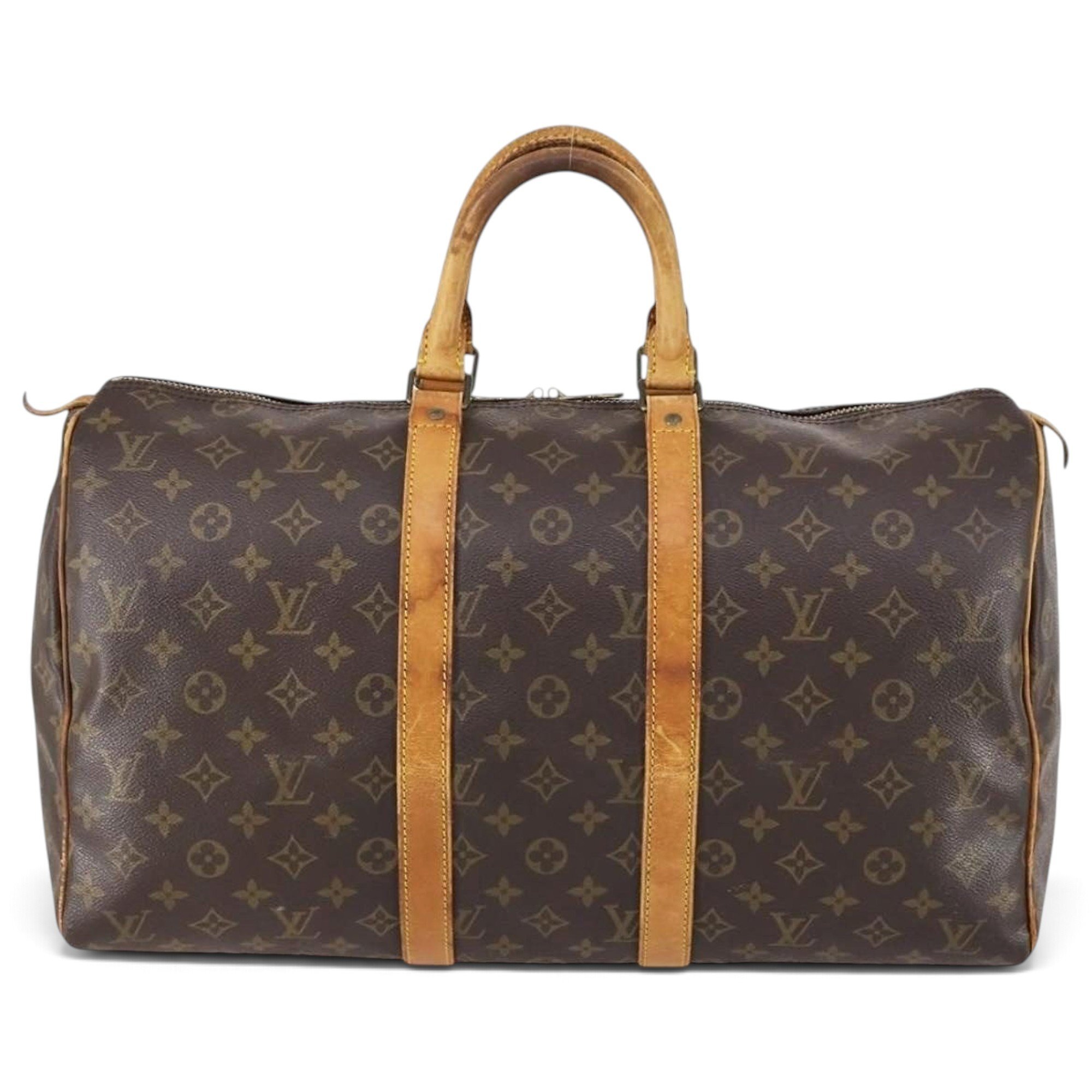 Keepall leather travel bag