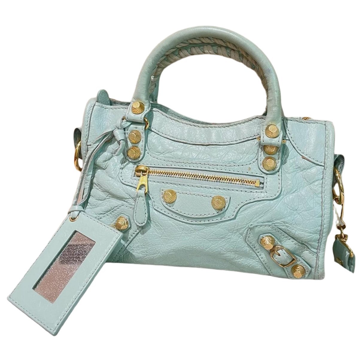 City leather handbag