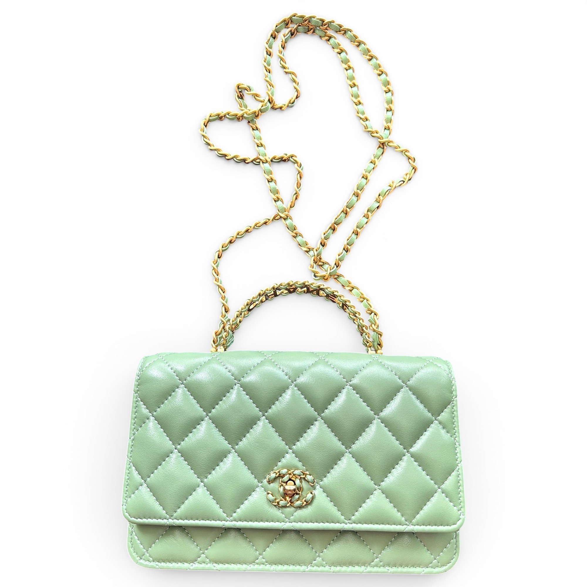 Vanity leather crossbody bag