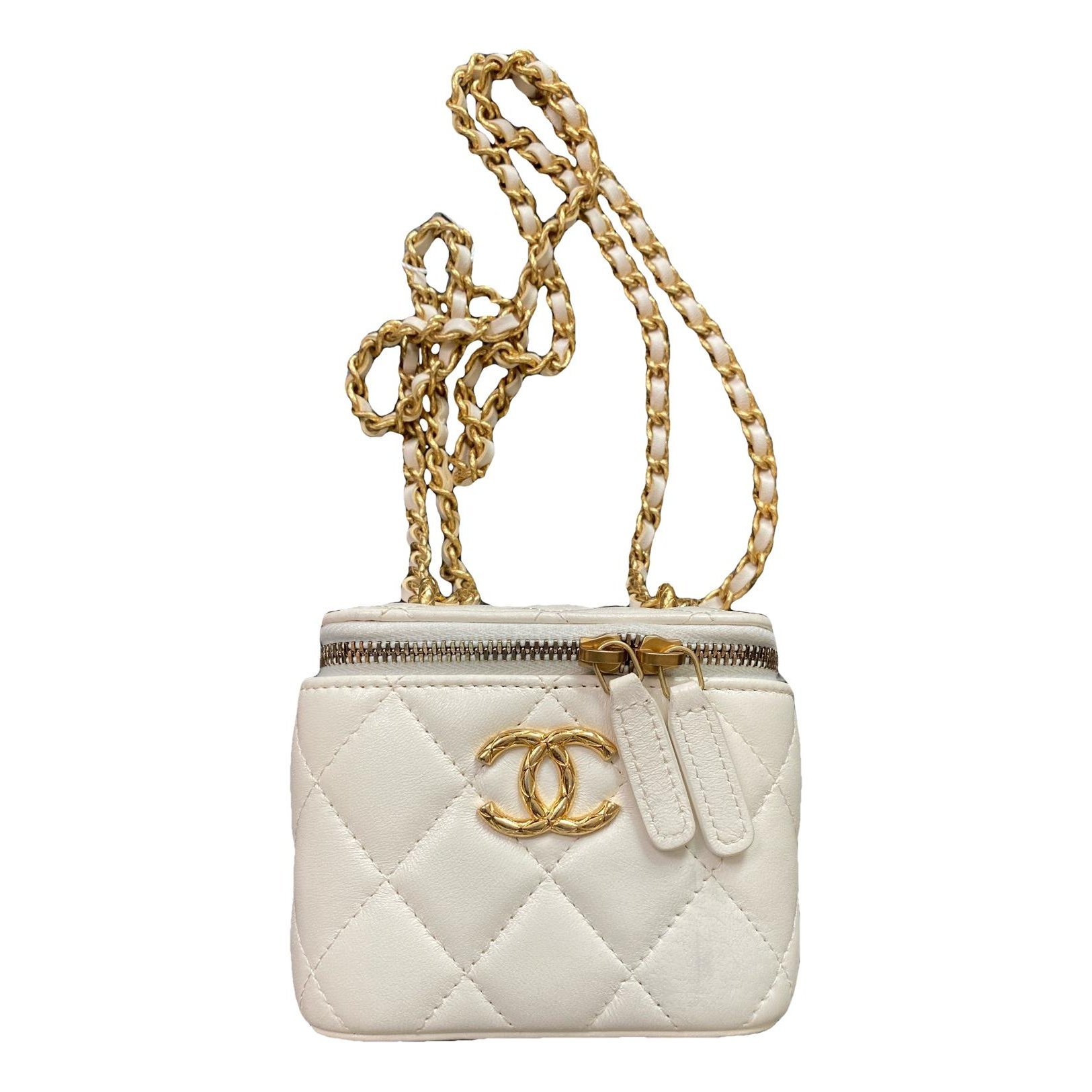 Trendy CC Vanity leather crossbody bag