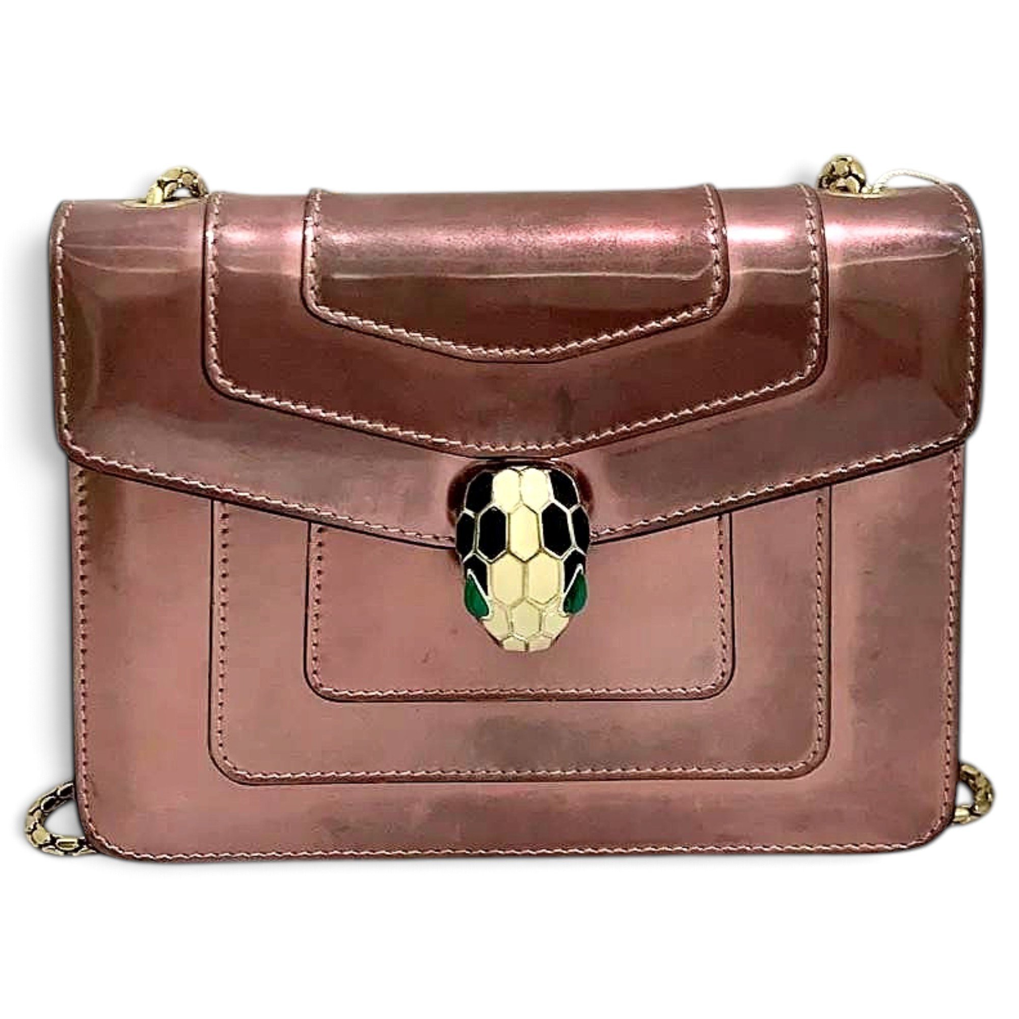 Serpenti patent leather crossbody bag