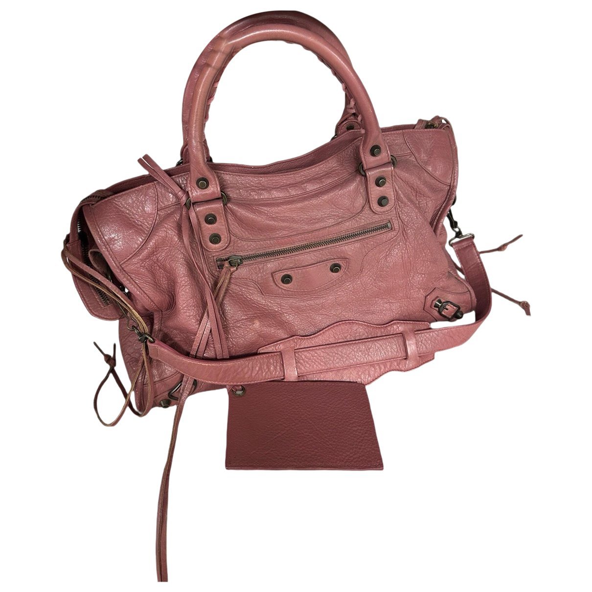 City leather handbag
