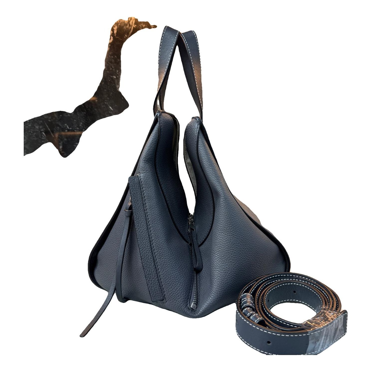 Hammock leather handbag