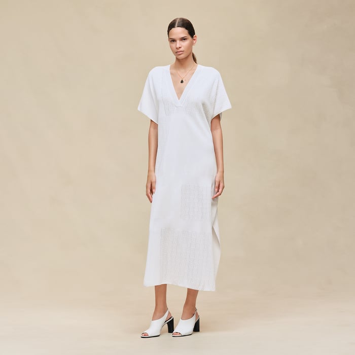 Blanc Cassé "Chaine d'Ancre" Long Caftan Dress