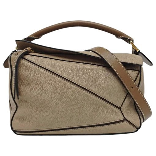 Puzzle leather handbag