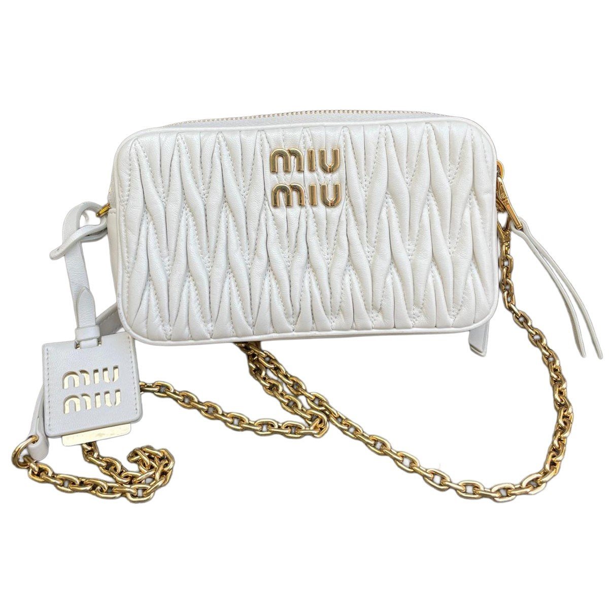 Matelassé leather crossbody bag