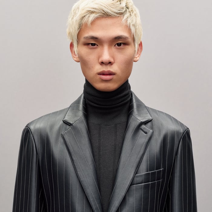 Marine "Pinstripe" Stadium Jacket, Long Model