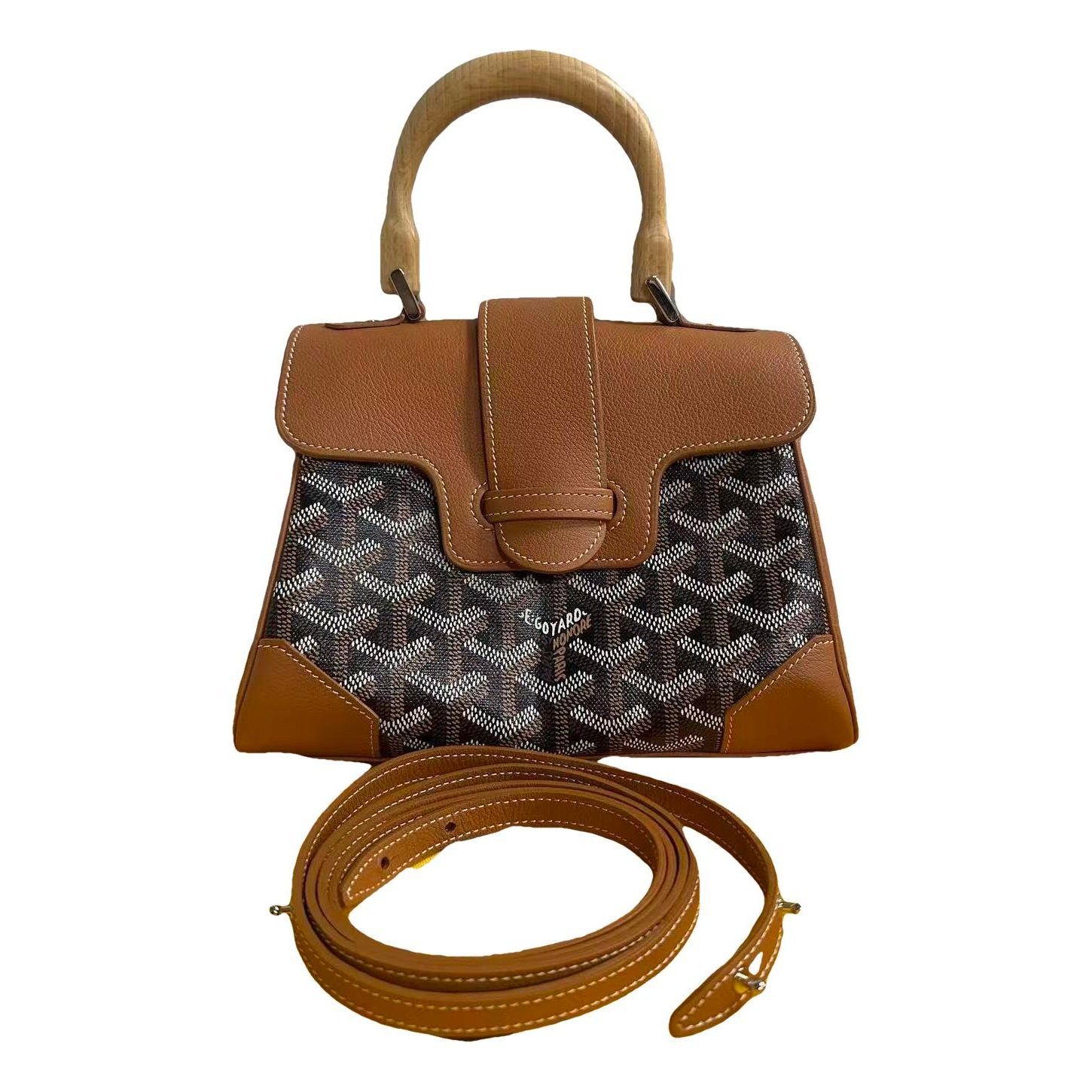 Goyard Saïgon leather handbag