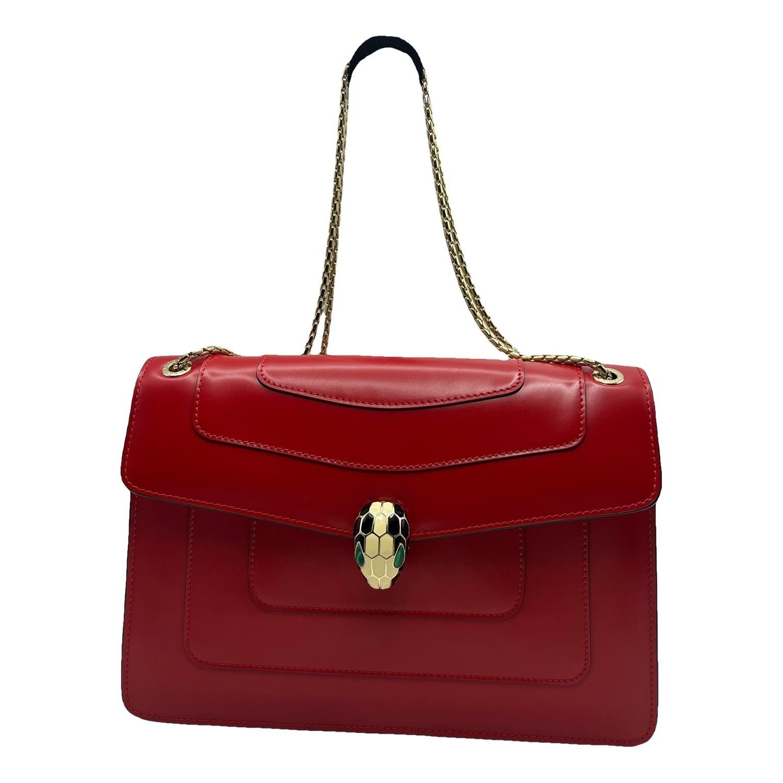 Serpenti leather handbag