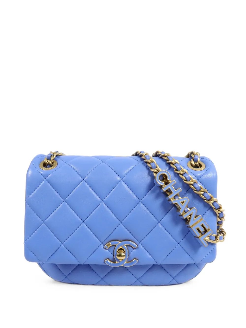 CC turn-lock chain shoulder bag