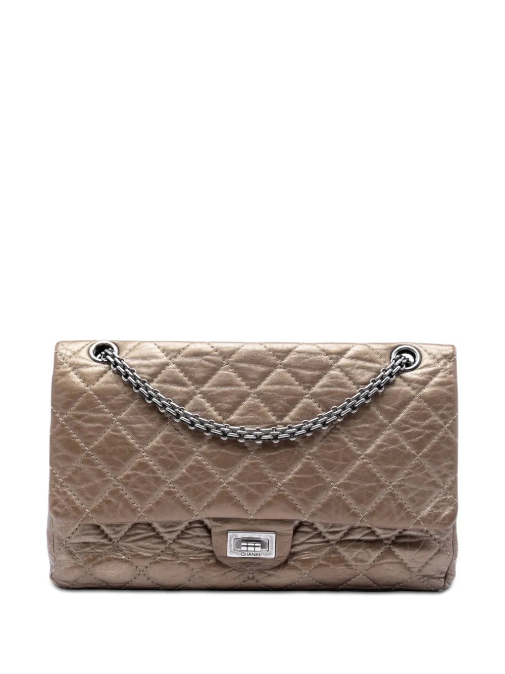 2012 Quilted Metallic Aged Calfskin Reissue 2.55 Double Flap 226 shoulder bag