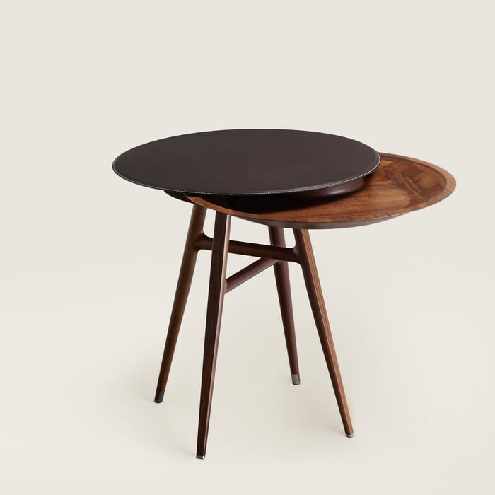 Noir Ébène Les Necessaires d'Hermès "Hide-and-seek" Stool-table, Large Model