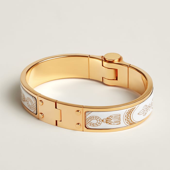 Orfèvre Jaune or Blanc Grand Apparat Hinged Bracelet