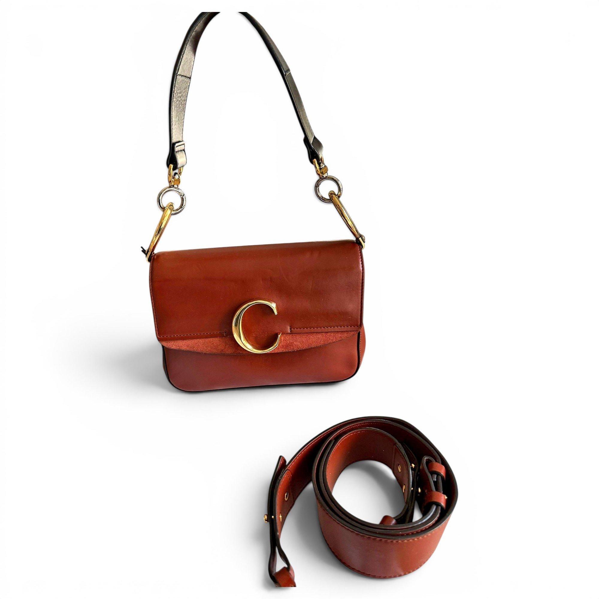C leather handbag
