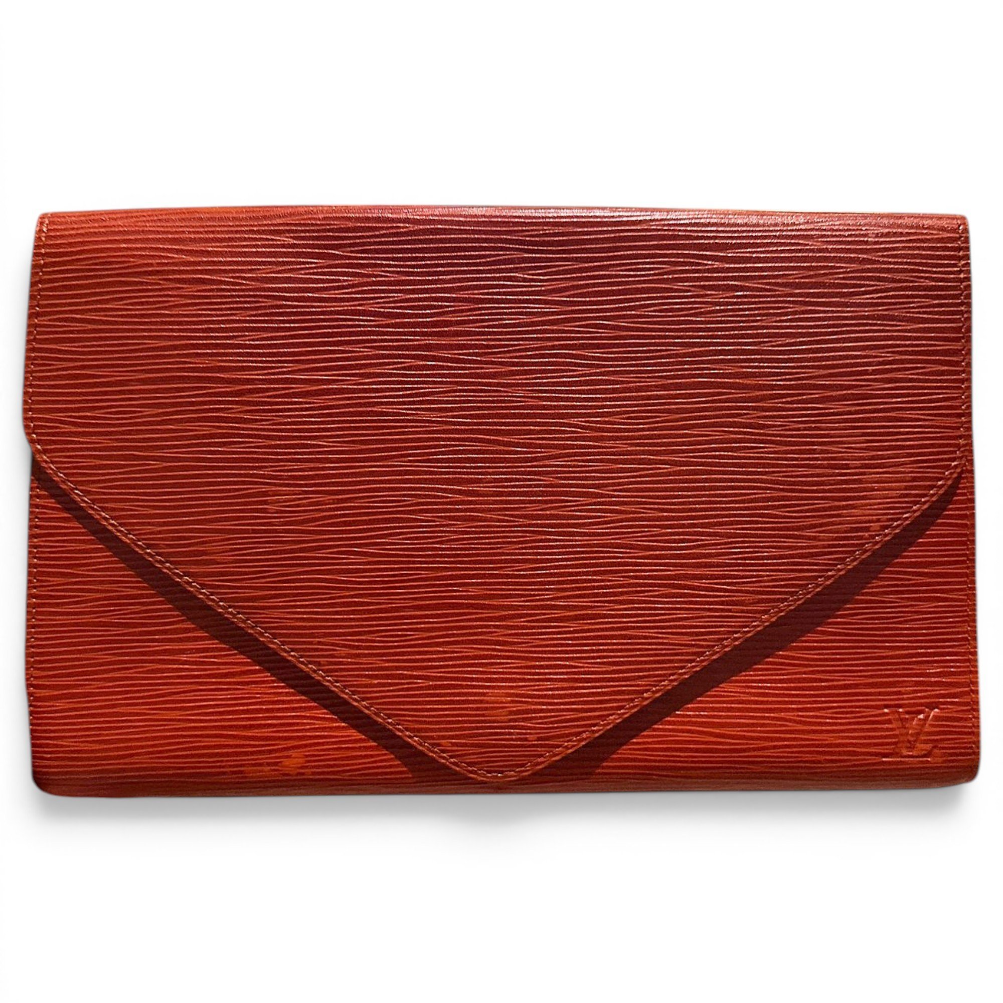 Leather clutch bag