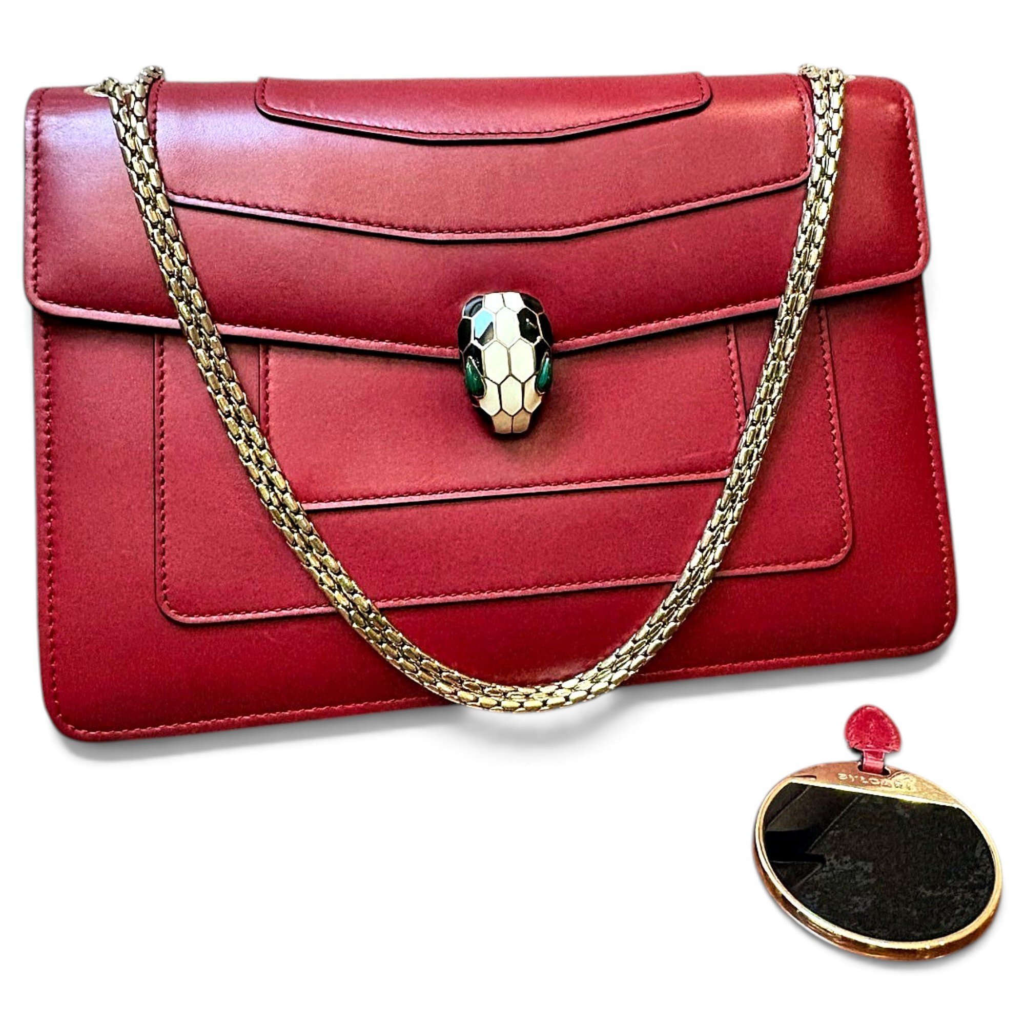 Serpenti leather handbag