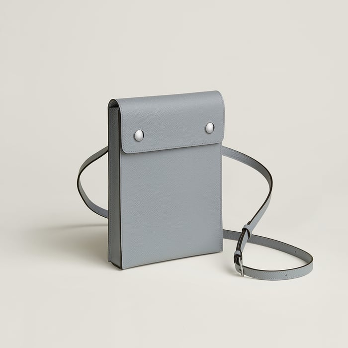 Gris Pantin Hermèsnap Vertical to Go Pouch