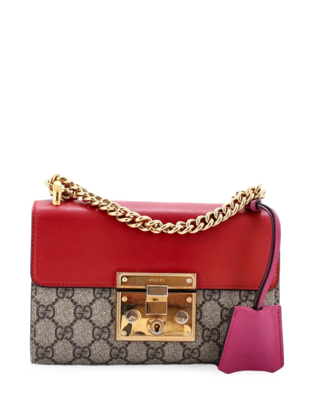 Padlock Shoulder Bag GG Coated Canvas and Leather Small crossbody bag