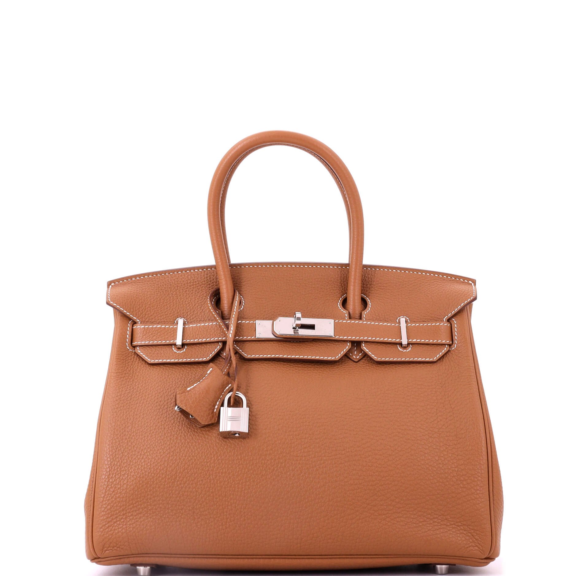 Hermes Birkin Handbag Gold Togo with Palladium Hardware 30
