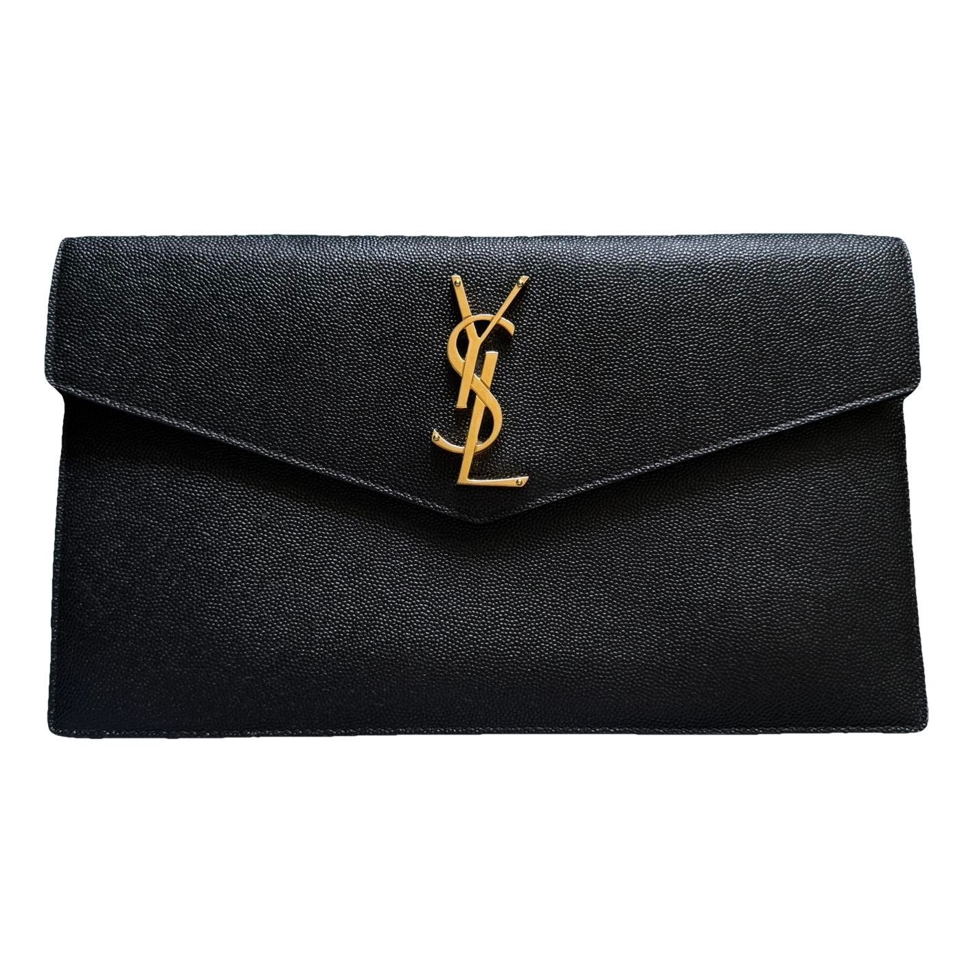 Leather clutch bag